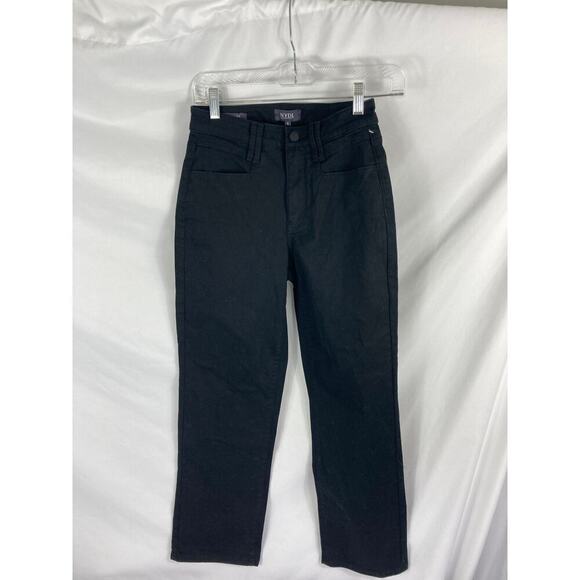 New NYDJ Bailey Relaxed Black Jean Size 0 - Picture 2 of 8
